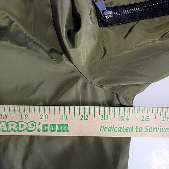 Zeagoo Lightweigh Satiny Bomber Jacket Olive Green Windbreaker Women's XL - Picture 8 of 8